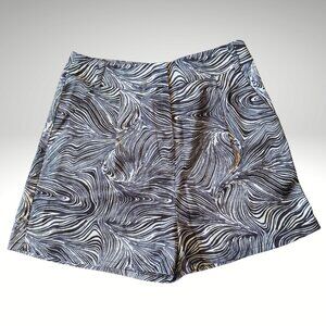 4th & Reckless Abstract Black White High Waist Shorts Size S NWT